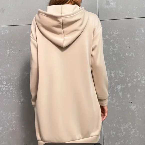 New apricot oversized sweatshirt with hood size large - Picture 5 of 11